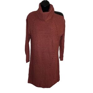 XL Moral Fiber sweater dress Rose color NWT New Cowl Neck long sleeve